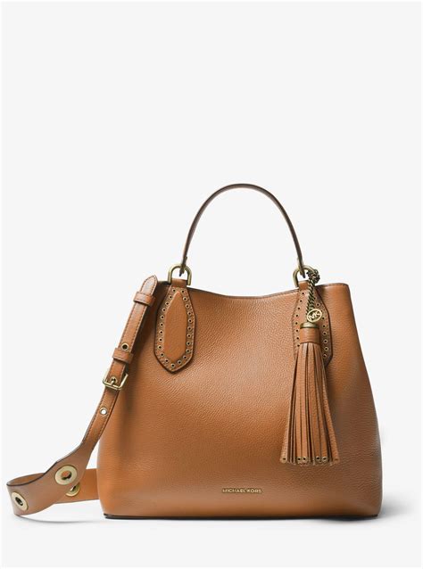 michael kors brooklyn large pebbled leather satchel|Brooklyn Large Leather Satchel – Michael Kors Pre.